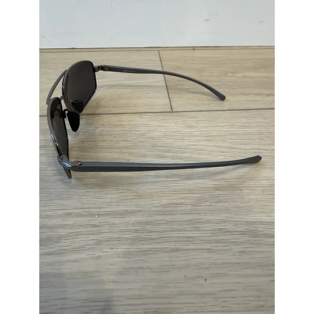 Sungait 2458 Sunglasses Gunmetal & Gray Polarized Flex 62-16-133 Used